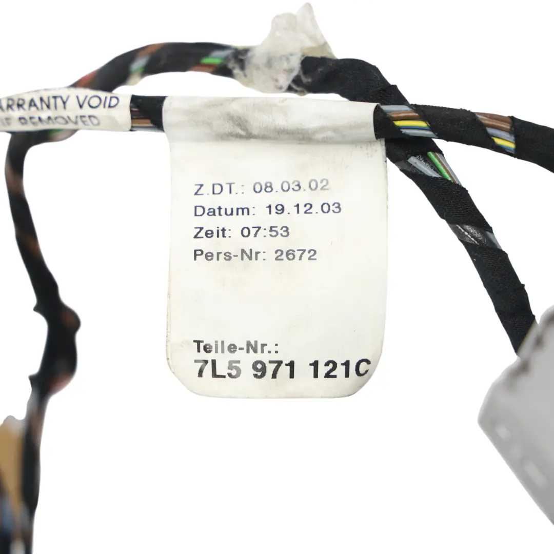 Mazo Cables Panel Puerta Lado Pasajero para Porsche Cayenne 9PA con número de pieza 7L5971121C Porsche Cayenne 9PA Mazo Cables Panel Puerta Lado Pasajero - SKU 7L5971121C - Número de pieza 7L5971121C