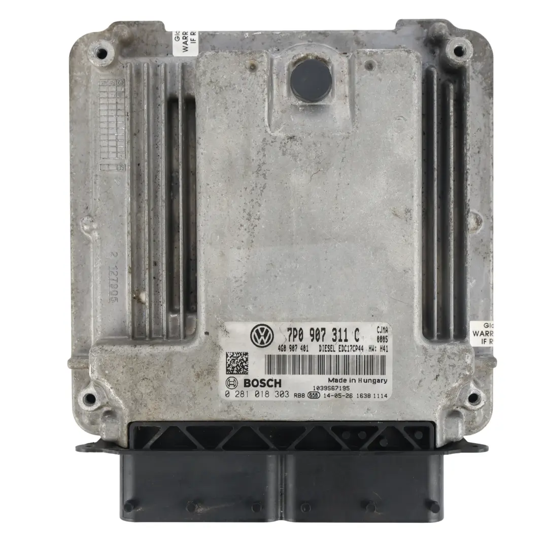 7P 204HP 3.0 Diesel CJMA Engine Module ECU Unit Automatic to VW Touareg with Part number 7P0907311C VW Touareg 7P 204HP 3.0 Diesel CJMA Engine Module ECU Unit Automatic - SKU 7P0907311C - Part number 7P0907311C