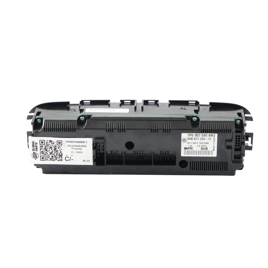 Volkswagen Touareg 7P Heater A/C Climate Control Panel Unit - SKU 7P6907040BR-1 - Part number 7P6907040BR
