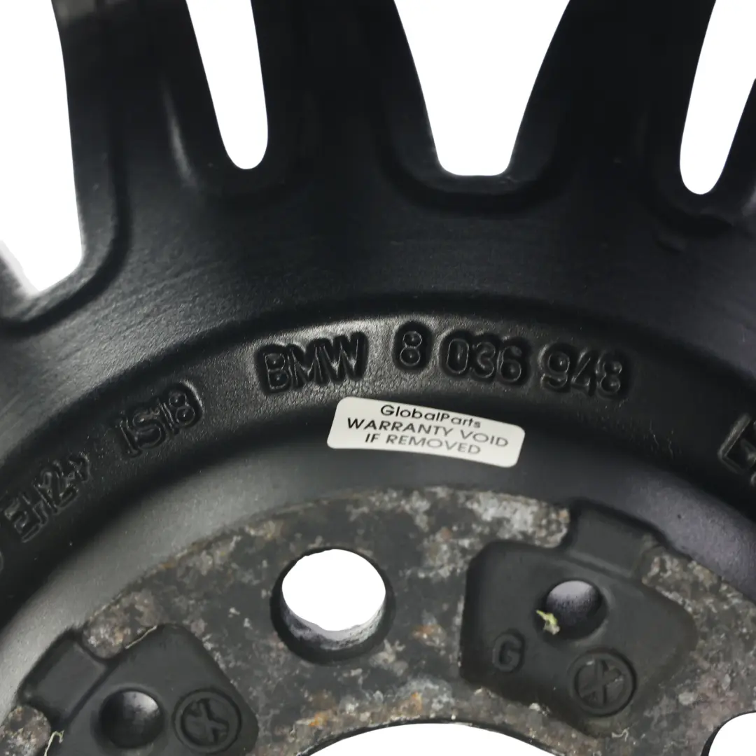 Front Black Alloy Wheel Rim 19" 8,5J ET:18 M Double Spoke 172 to BMW E60 E61 with Part number 8036948 BMW E60 E61 Front Black Alloy Wheel Rim 19" 8,5J ET:18 M Double Spoke 172 - SKU 8036948-BLK3 - Part number 8036948