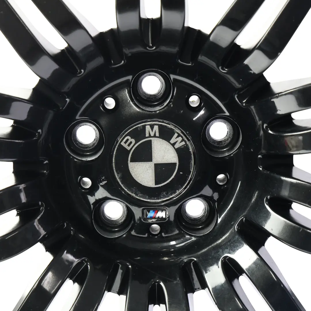Front Black Alloy Wheel Rim 19" 8,5J ET:18 M Double Spoke 172 to BMW E60 E61 with Part number 8036948 BMW E60 E61 Front Black Alloy Wheel Rim 19" 8,5J ET:18 M Double Spoke 172 - SKU 8036948-BLK3 - Part number 8036948