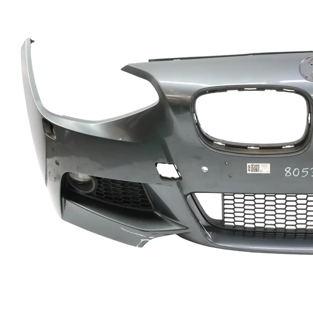 BMW F20 F21 Front Bumper M Sport Trim Panel Mineralgrau Grey Metallic - B39 - SKU 8053807-MG - Part number 8053807