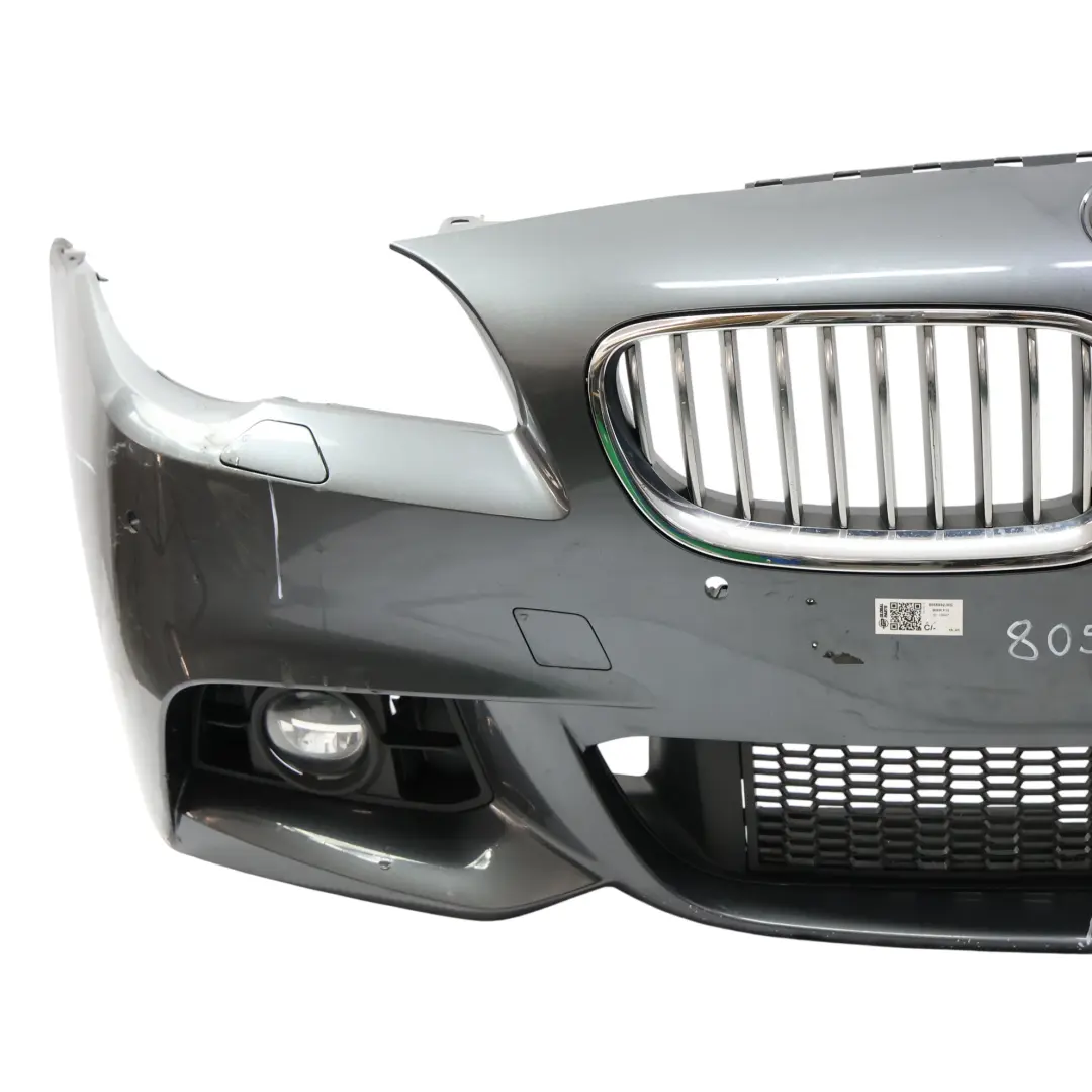 Front Bumper Trim Panel Mineral Grey Metallic - B39 to BMW F10 F11 LCI M Sport with Part number 8058992 BMW F10 F11 LCI M Sport Front Bumper Trim Panel Mineral Grey Metallic - B39 - SKU 8058992-MG - Part number 8058992