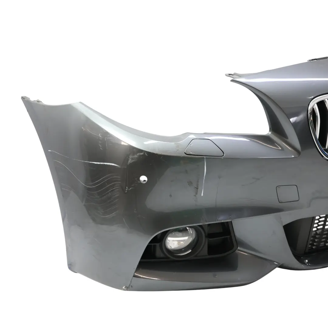 Front Bumper Trim Panel Mineral Grey Metallic - B39 to BMW F10 F11 LCI M Sport with Part number 8058992 BMW F10 F11 LCI M Sport Front Bumper Trim Panel Mineral Grey Metallic - B39 - SKU 8058992-MG - Part number 8058992