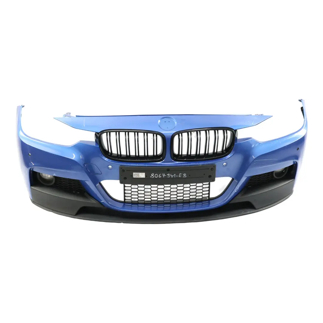 Front Bumper M Sport Trim Panel Estoril Blue Metallic - B45 to BMW F30 F31 with Part number 8067941 BMW F30 F31 Front Bumper M Sport Trim Panel Estoril Blue Metallic - B45 - SKU 8067941-EB - Part number 8067941