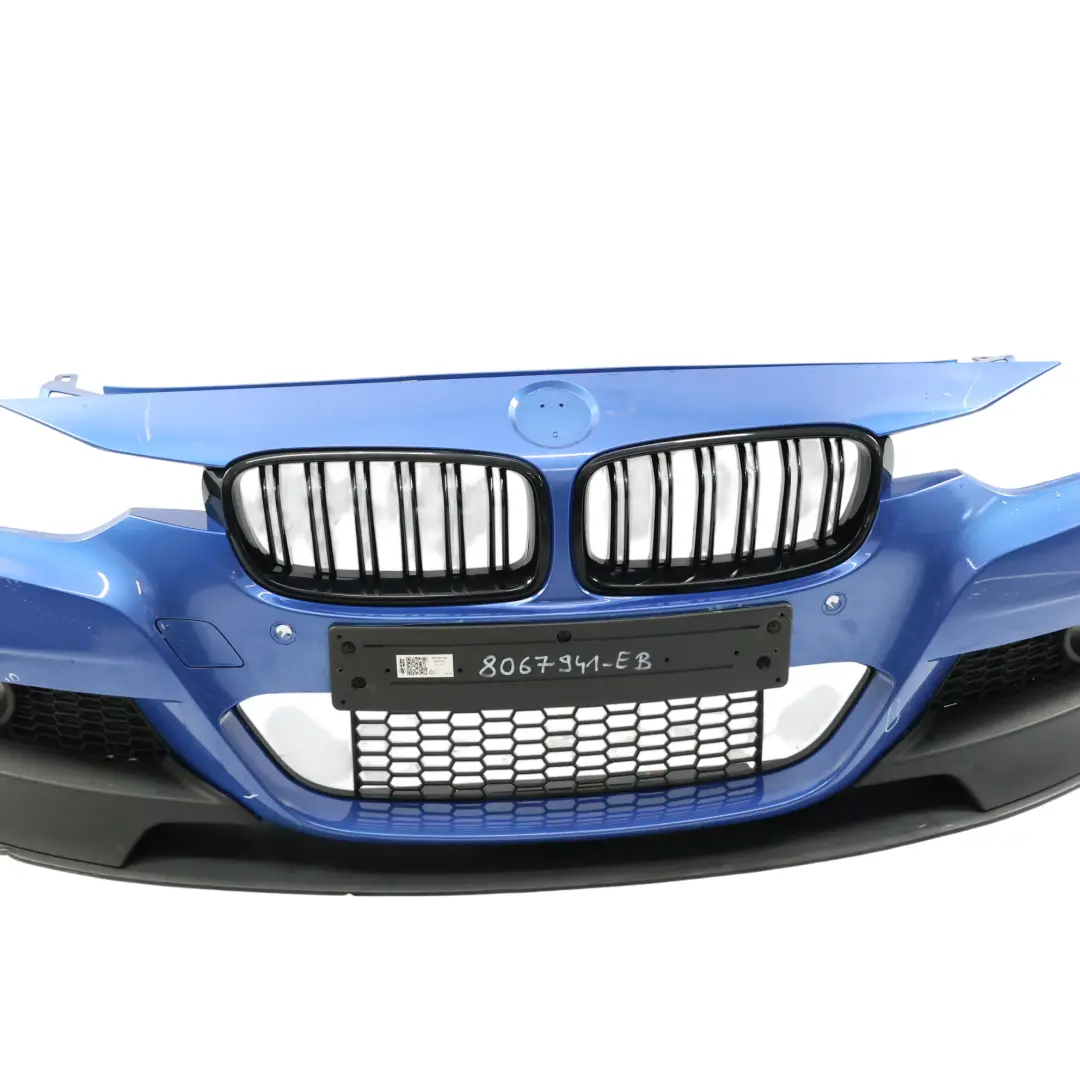BMW F30 F31 Front Bumper M Sport Trim Panel Estoril Blue Metallic - B45 - SKU 8067941-EB - Part number 8067941