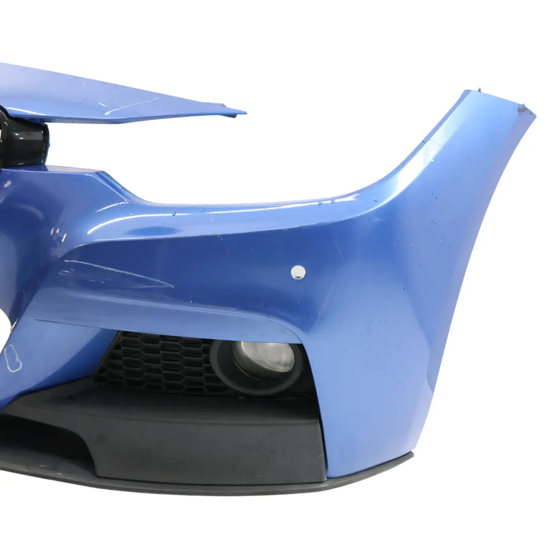 BMW F30 F31 Front Bumper M Sport Trim Panel Estoril Blue Metallic - B45 - SKU 8067941-EB - Part number 8067941