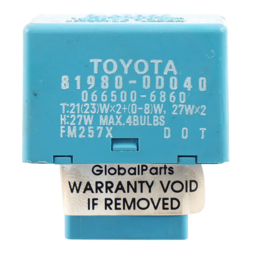Mk2 P9 Przekaźnik Kierunkowskazów Moduł 12.8V do Toyota Yaris o numerze 81980-0D040 Toyota Yaris Mk2 P9 Przekaźnik Kierunkowskazów Moduł 12.8V - SKU 81980-0D040 - Numer Części 81980-0D040