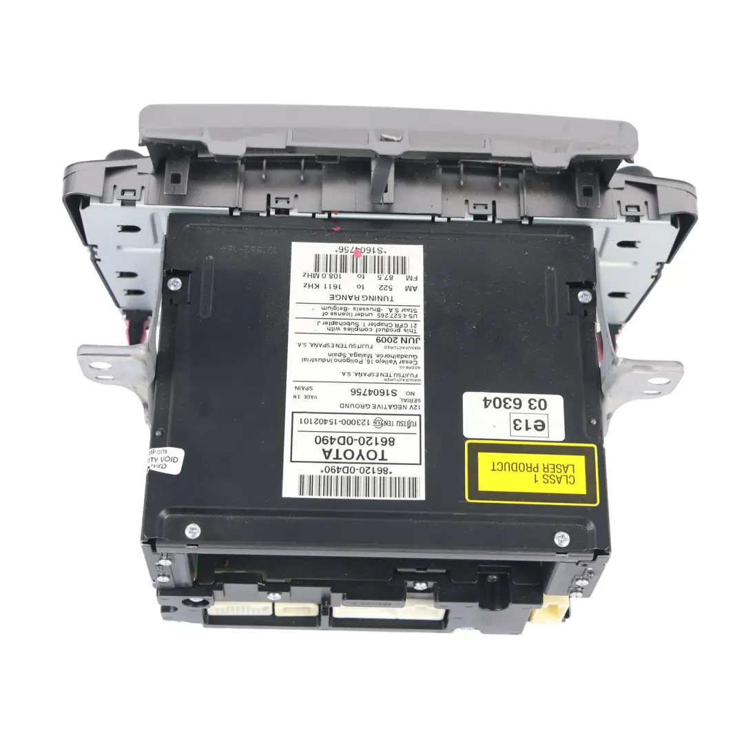 Music Radio CD Player Head Unit 86120-0D490 to Toyota Yaris P9 with Part number 861200D490 Toyota Yaris P9 Music Radio CD Player Head Unit 86120-0D490 - SKU 861200D490 - Part number 861200D490