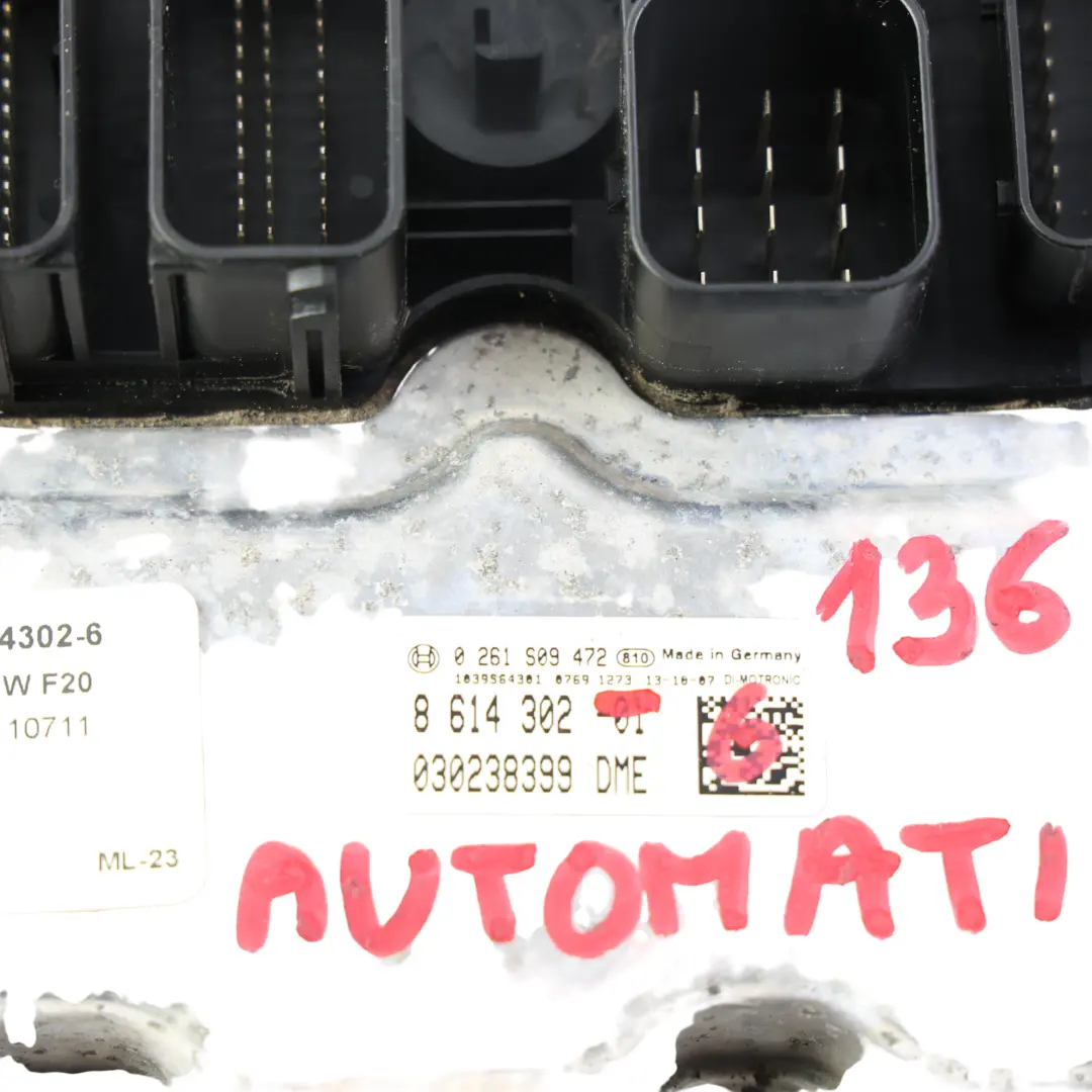 N13B16A 116i N13 Engine Control ECU 1.6 Petrol 136HP Automatic to BMW F20 with Part number 8614302 BMW F20 N13B16A 116i N13 Engine Control ECU 1.6 Petrol 136HP Automatic - SKU 8614302-6 - Part number 8614302