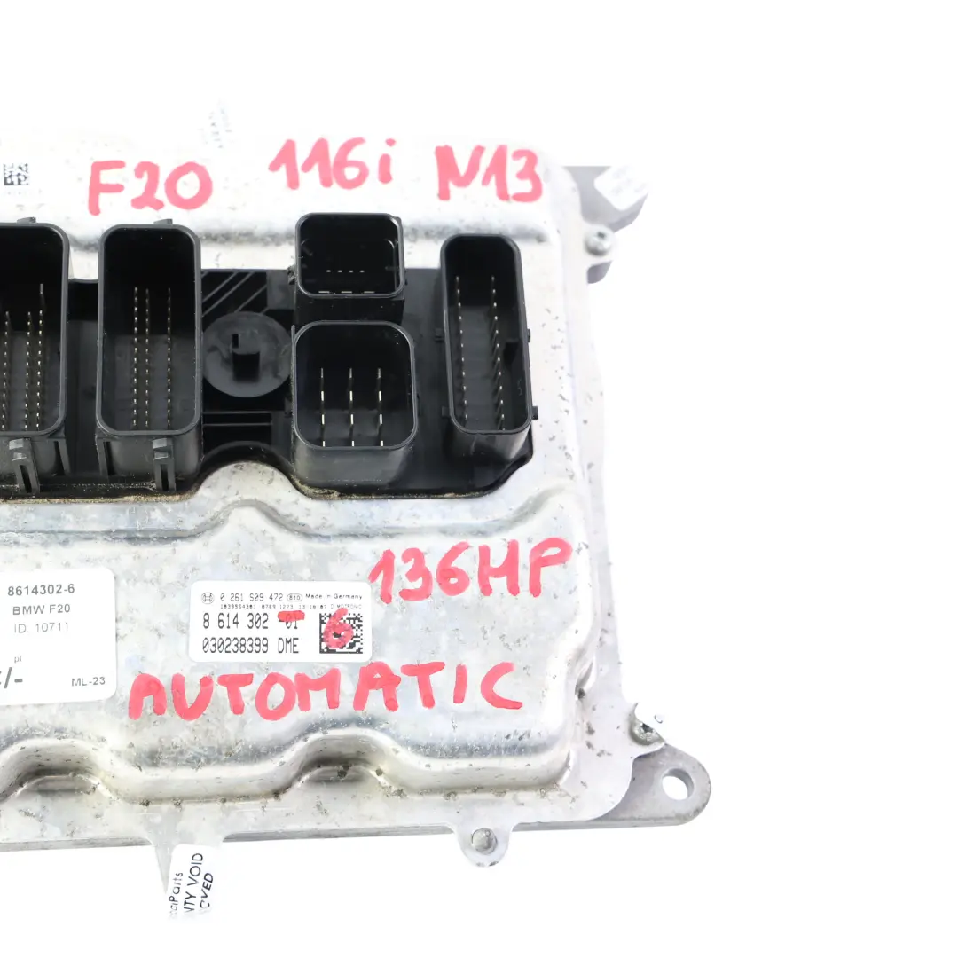 BMW F20 N13B16A 116i N13 Engine Control ECU 1.6 Petrol 136HP Automatic - SKU 8614302-6 - Part number 8614302