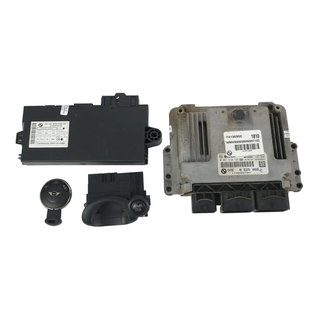 Mini R61 N16 1.6 122HP Petrol Engine ECU Kit DME + CAS3 + Key - SKU 8625068-7 - Part number 8625068