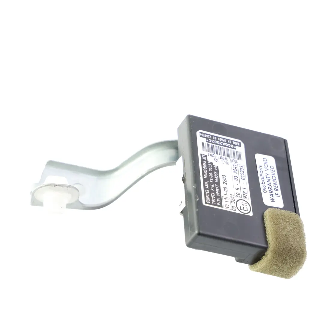 Toyota Avensis T270 Transponder Immobilizzatore Centralina Modulo 89780-05051 - SKU 8978005051 - Numero di parte 8978005051