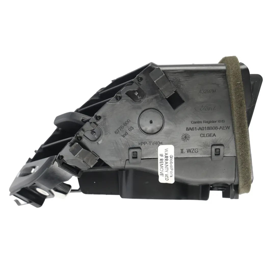 Ford Fiesta MK7 Dashboard Centre Air Vent Black Right O/S - SKU 8A61-A018B08-AEW - Part number 8A61-A018B08-AEW
