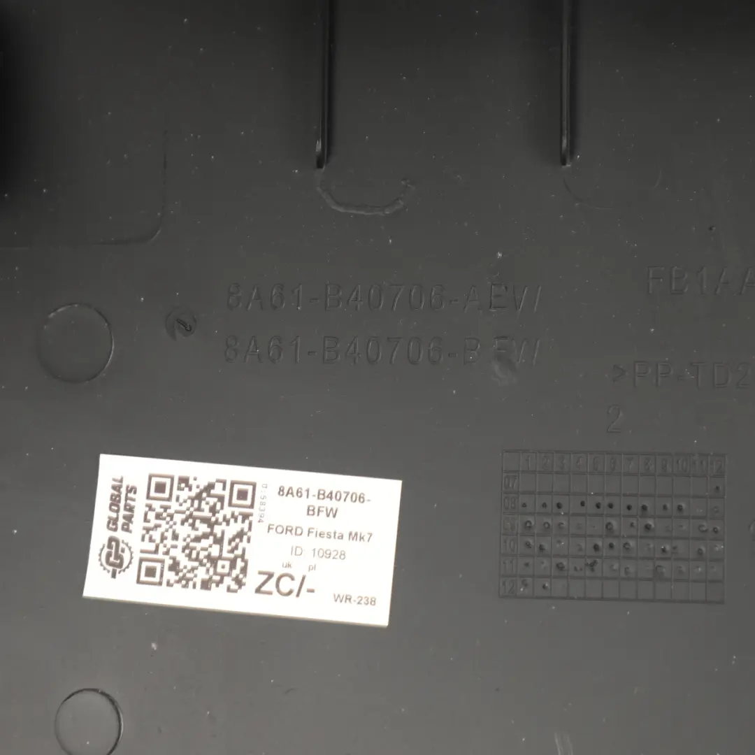 Ford Fiesta Mk7 Boot Lid Tailgate Inner Cover Trim Panel - SKU 8A61-B40706-BFW - Part number 8A61-B40706-BFW