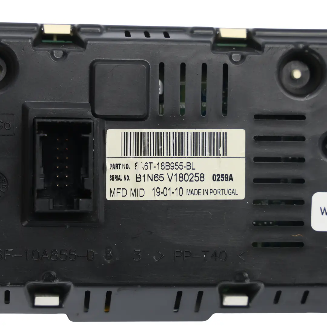 Ford Fiesta Mk7 Radio Multimedia Display Screen Unit Module - SKU 8A6T-18B955-BL - Part number 8A6T-18B955