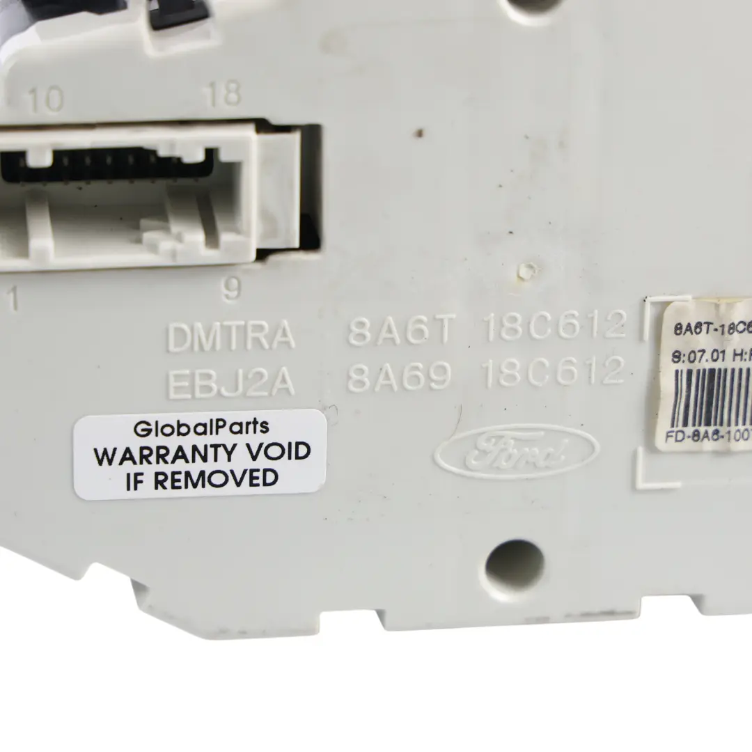 Conditioning Heater Climate Control Panel to Ford Fiesta Mk7 Air with Part number 8A6T-18C612 Ford Fiesta Mk7 Air Conditioning Heater Climate Control Panel - SKU 8A6T-18C612-BL - Part number 8A6T-18C612