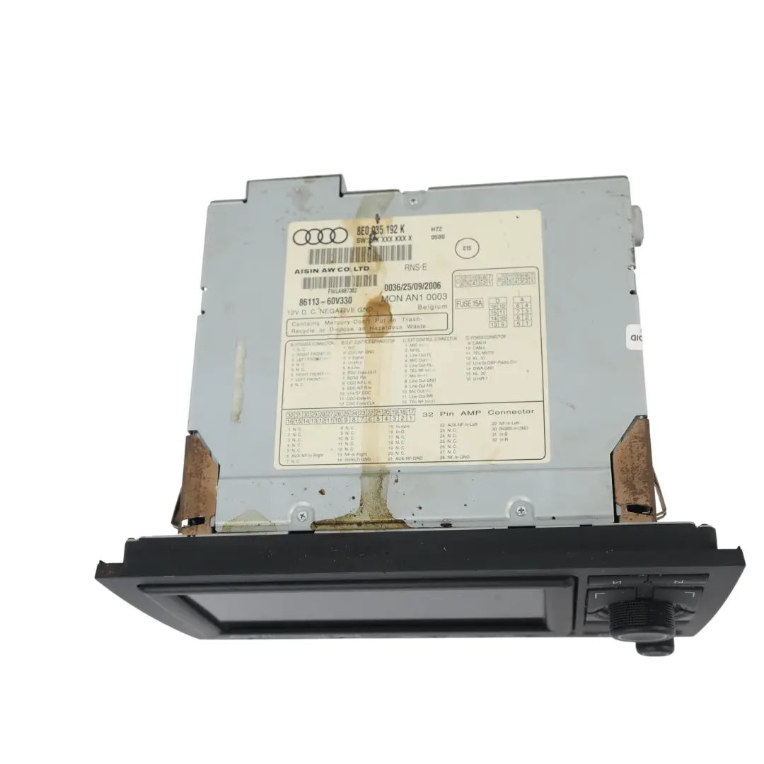 Audi A4 B7 Navigatore Autoradio Stereo Unità Principale Lettore CD - SKU 8E0035192T-3 - Numero di parte 8E0035192T
