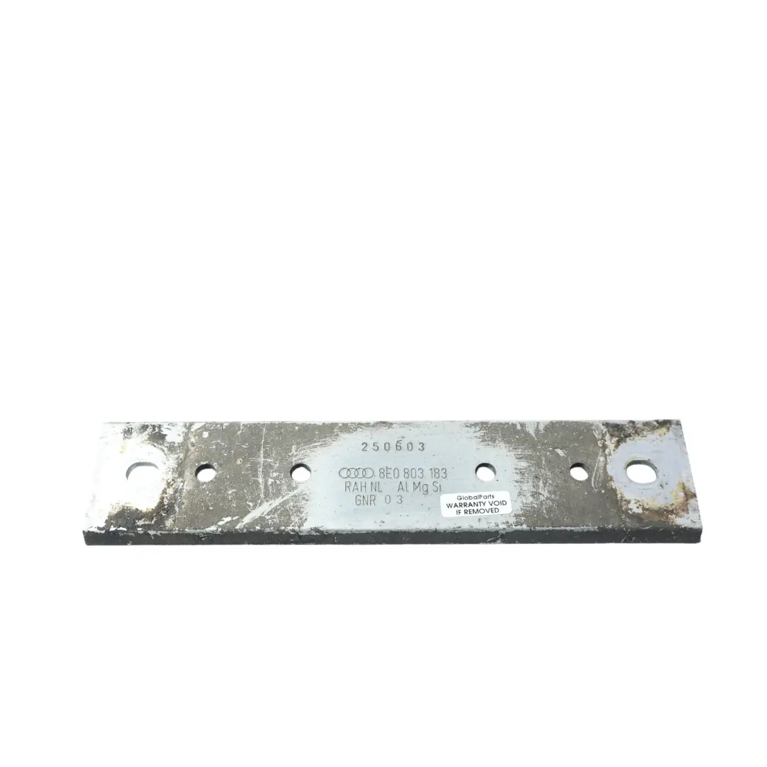 Placa Soporte Refuerzo Bajos Trasero para Audi A4 B6 B7 Cabrio con número de pieza 8E0803183 Audi A4 B6 B7 Cabrio Placa Soporte Refuerzo Bajos Trasero - SKU 8E0803183 - Número de pieza 8E0803183