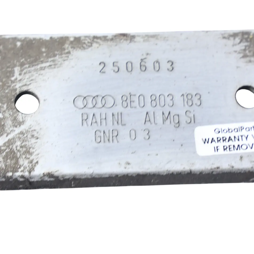 Placa Soporte Refuerzo Bajos Trasero para Audi A4 B6 B7 Cabrio con número de pieza 8E0803183 Audi A4 B6 B7 Cabrio Placa Soporte Refuerzo Bajos Trasero - SKU 8E0803183 - Número de pieza 8E0803183