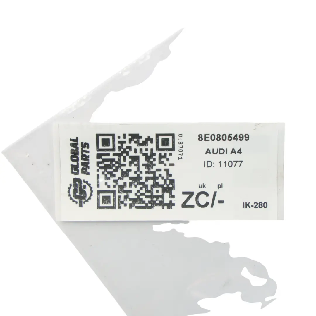 Plaque Fixation Renfort Avant Gauche pour Audi A4 B7 Seat Exeo à propos du numéro de pièce 8E0805499 Audi A4 B7 Seat Exeo Plaque Fixation Renfort Avant Gauche - SKU 8E0805499 - Numéro de pièce 8E0805499