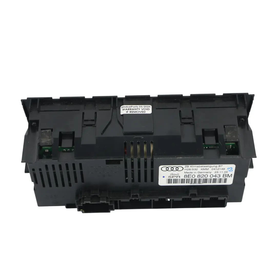 Panel Control Climatizador Automático Interruptor para Audi A4 B7 con número de pieza 8E0820043BM Audi A4 B7 Panel Control Climatizador Automático Interruptor - SKU 8E0820043BM-3 - Número de pieza 8E0820043BM