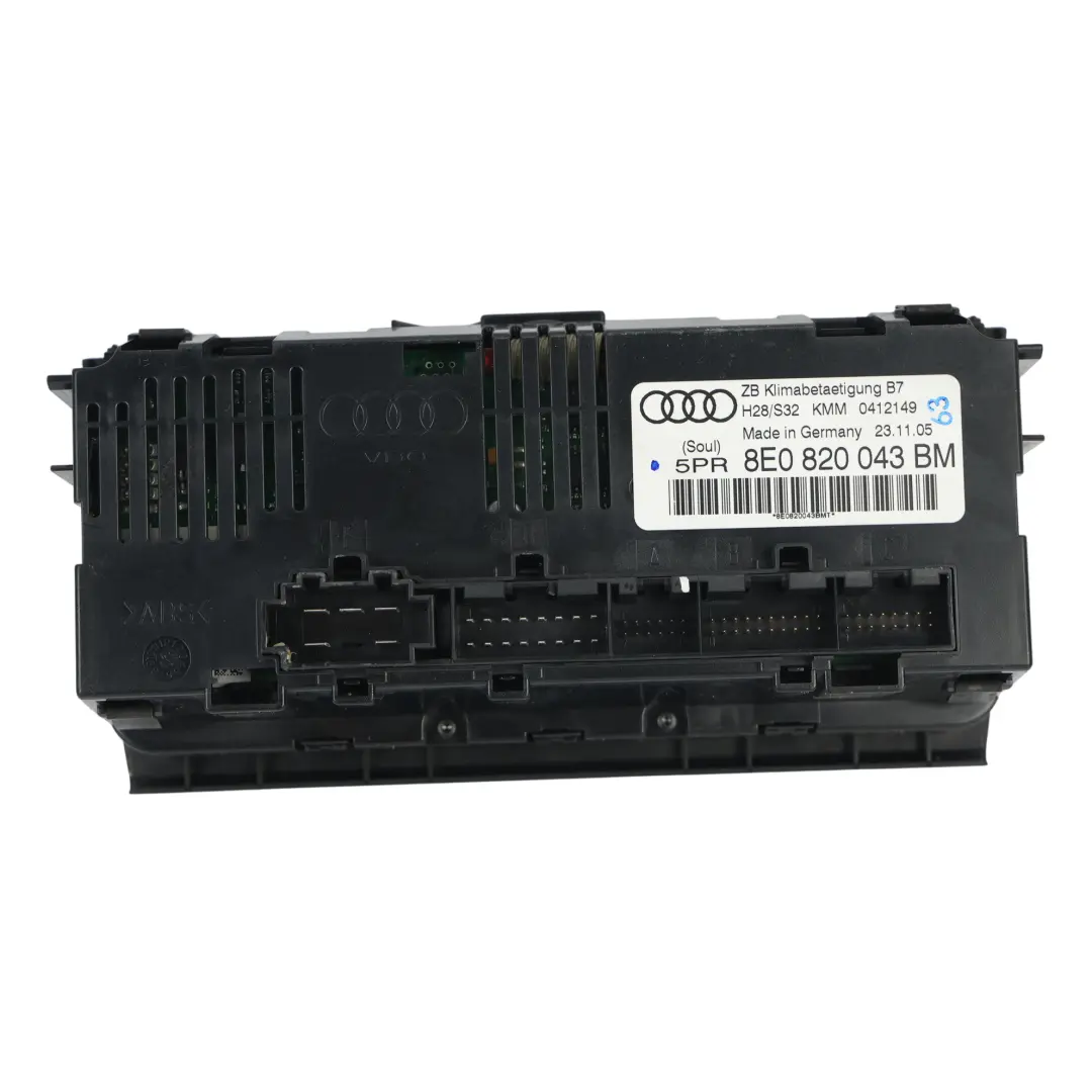 Panneau Commande Climatisation Automatique pour Audi A4 B7 à propos du numéro de pièce 8E0820043BM Audi A4 B7 Panneau Commande Climatisation Automatique - SKU 8E0820043BM-3 - Numéro de pièce 8E0820043BM