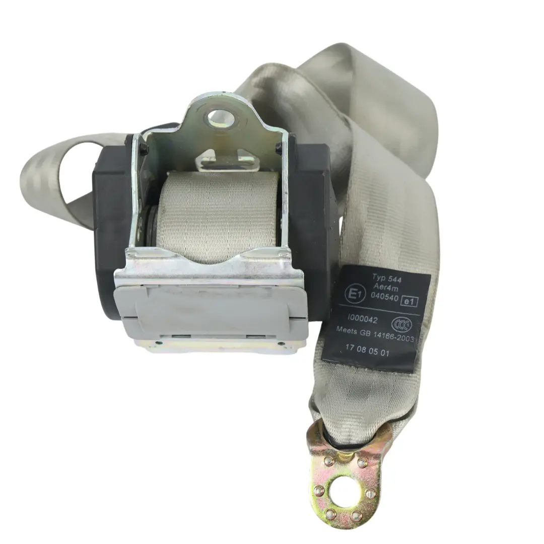 Audi A4 S4 B7 Rear Seat Belt Seatbelt Centre Middle Grey - SKU 8E5857807K - Part number 8E5857807K