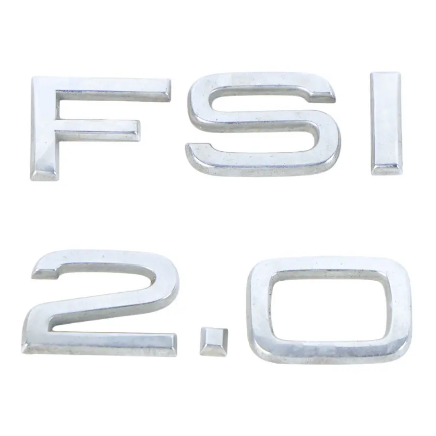 Emblema Maletero Trasero 2.0 FSI Letrero Inscripción para Audi A3 8P con número de pieza 8H0853743A Audi A3 8P Emblema Maletero Trasero 2.0 FSI Letrero Inscripción - SKU 8H0853743A - Número de pieza 8H0853743A