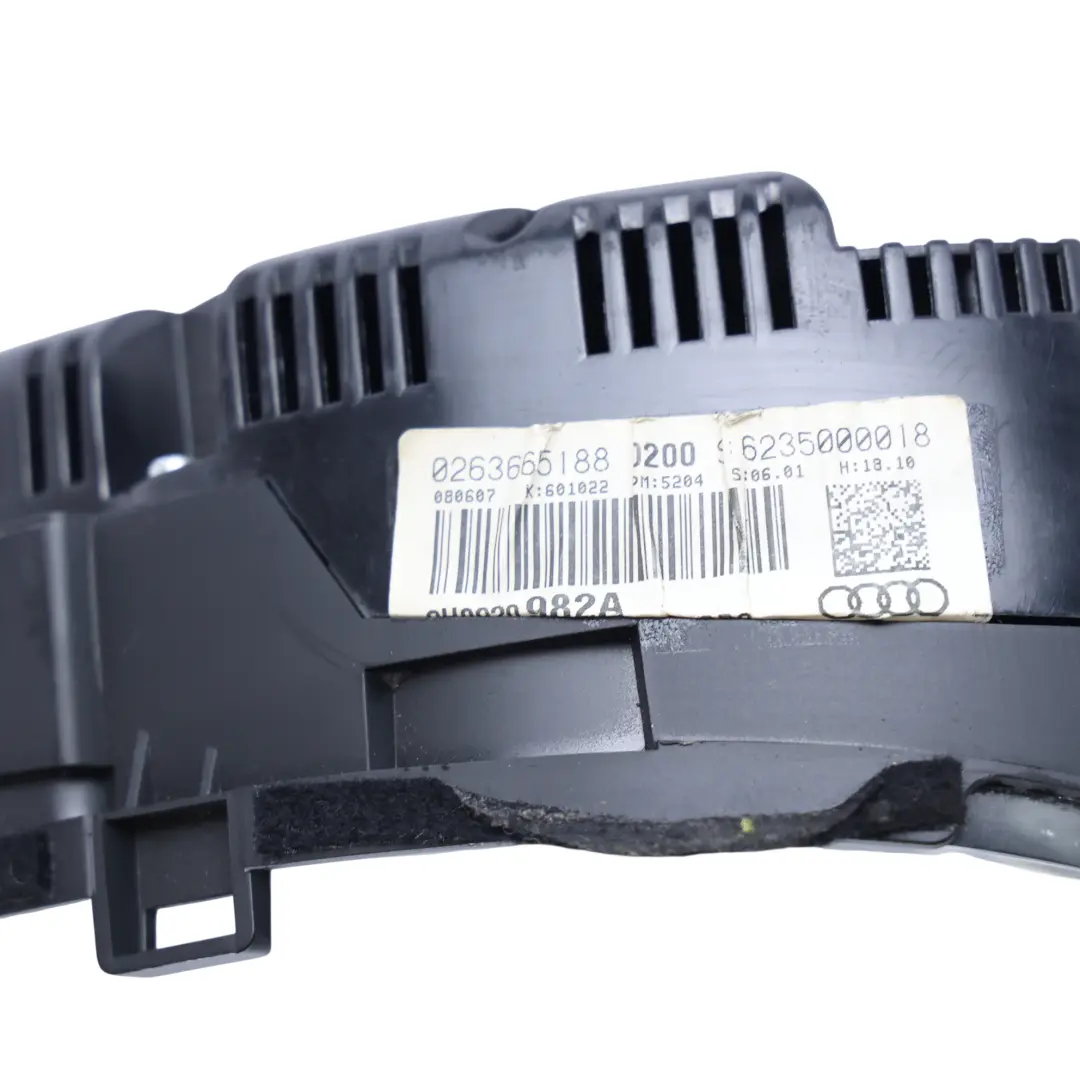 Speedometer Speedo Clock Instrument Cluster Manual Petrol to Audi A4 B7 with Part number 8H0920982AX Audi A4 B7 Speedometer Speedo Clock Instrument Cluster Manual Petrol - SKU RHD-8H0920982AX - Part number 8H0920982AX