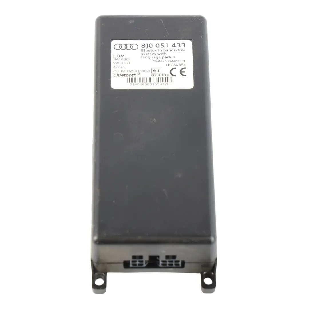 Audi A3 8P A4 B7 TT 8J Bluetooth Hands-Free Control Unit Module - SKU 8J0051433 - Part number 8J0051433