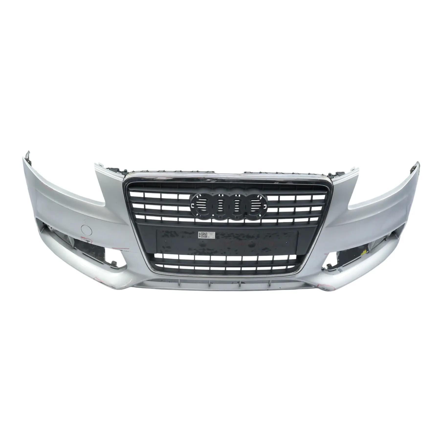 Audi A4 B8 Front Bumper Trim Panel Cover Ice Silver Metallic - X7W