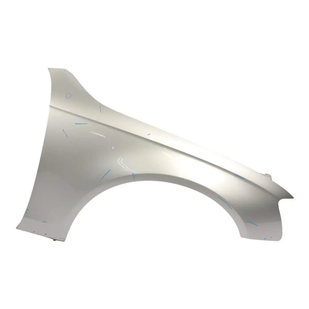 Audi A4 B8 Side Panel Front Right O/S Wing Fender Cover Ice Silver Metallic-X7W - SKU 8K0821106A-ICS - Part number 8K0821106A