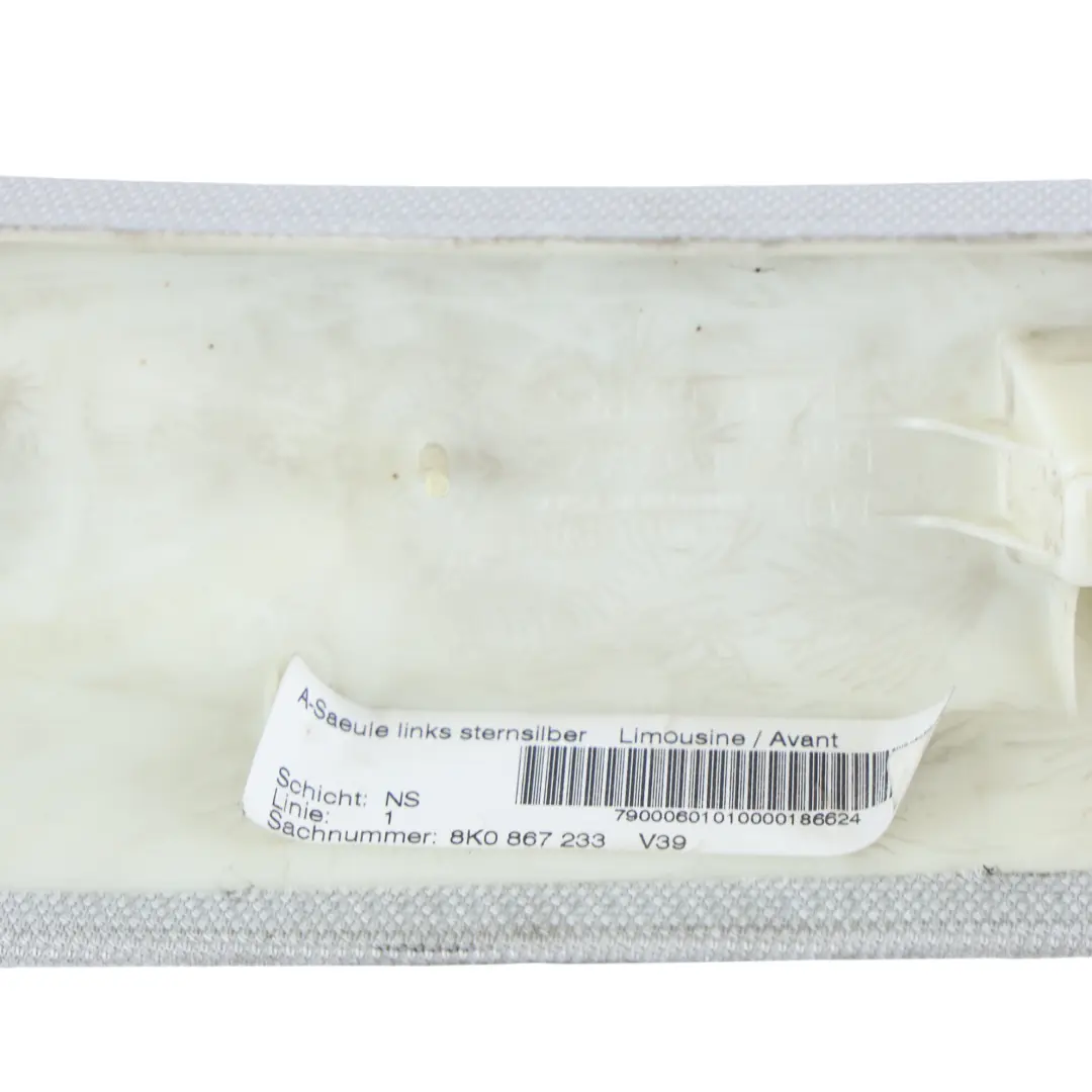 Audi A4 B8 Tapa Delantera Columna Pilar A Izquierda Panel - SKU 8K0867233 - Número de pieza 8K0867233