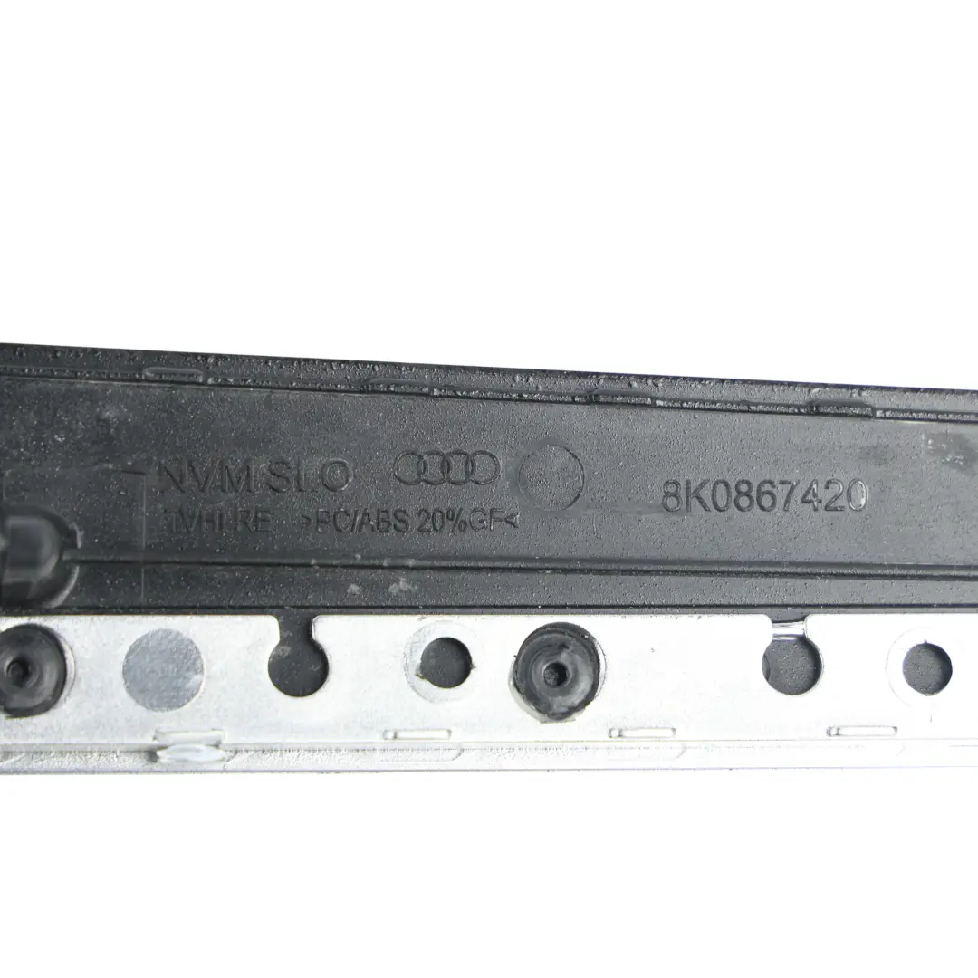 Door Card Trim Cover Strip Rear Right O/S Piano Black to Audi A4 B8 with Part number 8K0867420 Audi A4 B8 Door Card Trim Cover Strip Rear Right O/S Piano Black - SKU 8K0867420-BLK - Part number 8K0867420