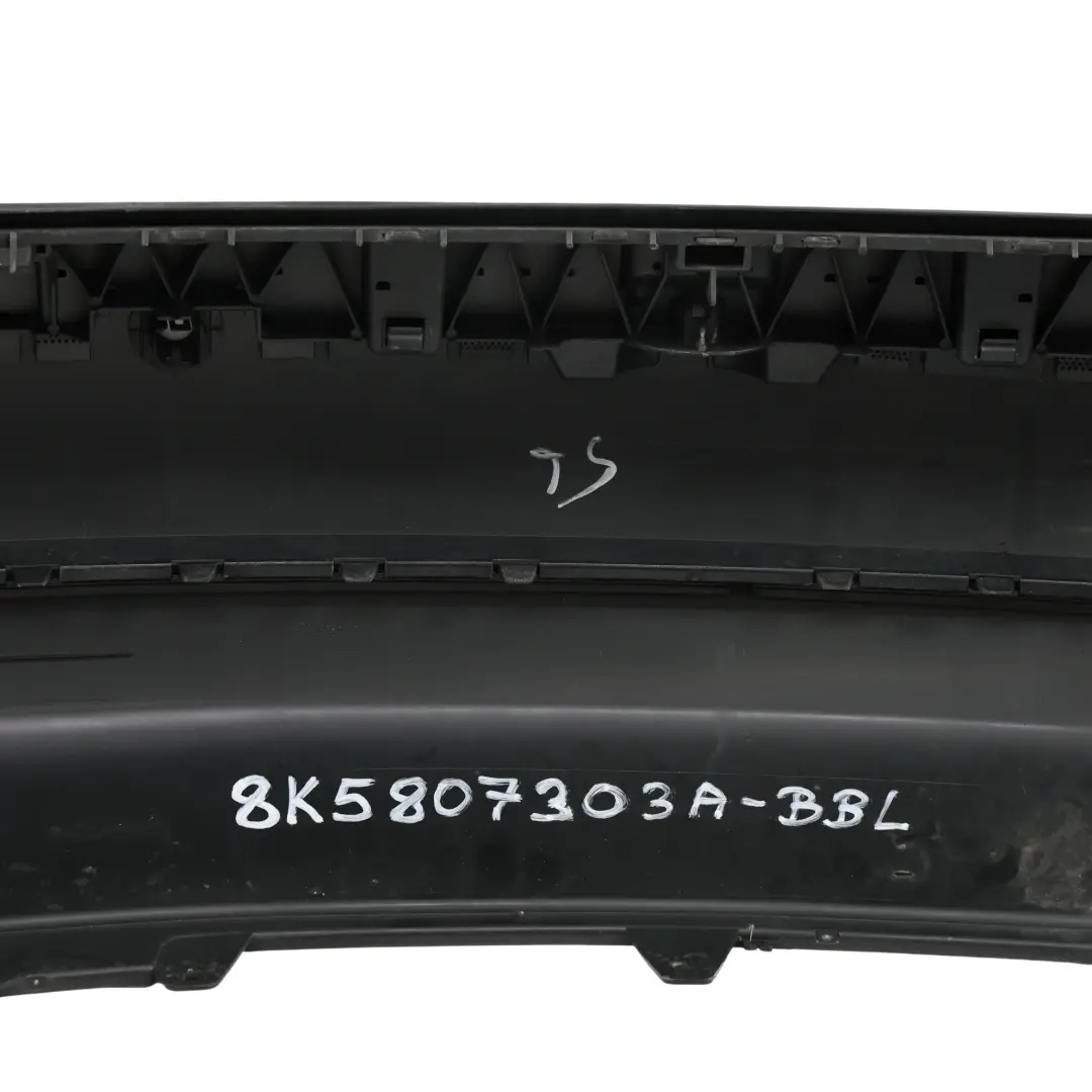Bumper Trim Panel Cover Brilliant Black Metallic - Y9B to Audi A4 B8 Rear with Part number 8K5807303A Audi A4 B8 Rear Bumper Trim Panel Cover Brilliant Black Metallic - Y9B - SKU 8K5807303A-BBL - Part number 8K5807303A