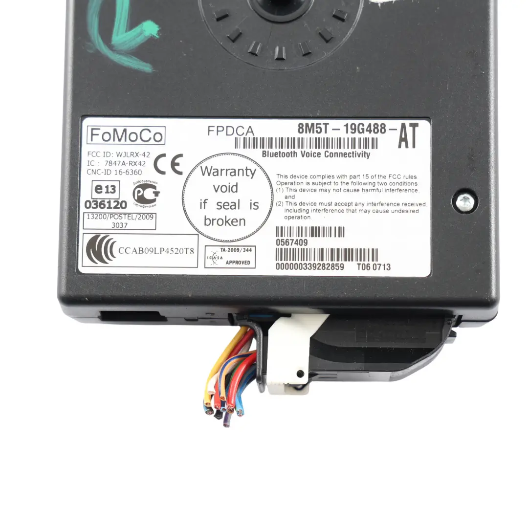 Moduł Bluetooth Sterownik do Ford Transit Mk7 o numerze 8M5T-19G488-AT Ford Transit Mk7 Moduł Bluetooth Sterownik - SKU 8M5T-19G488-AT - Numer Części 8M5T-19G488-AT