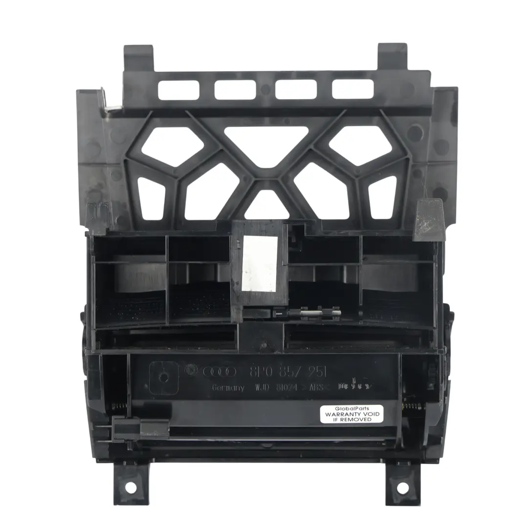 Centre Console Ashtray Storage Compartment Cover Mount to Audi A3 S3 8P with Part number 8P0857951 Audi A3 S3 8P Centre Console Ashtray Storage Compartment Cover Mount - SKU 8P0857951-8 - Part number 8P0857951