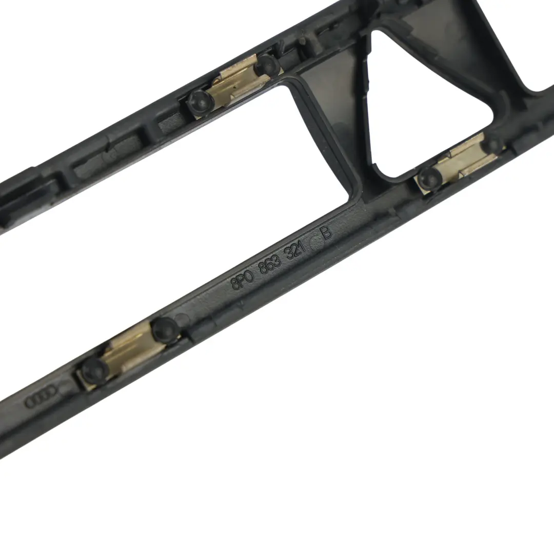 Audi A3 8P Cruscotto Console Centrale Cornice Luci Emergenza Nera - SKU 8P0863321B - Numero di parte 8P0863321B