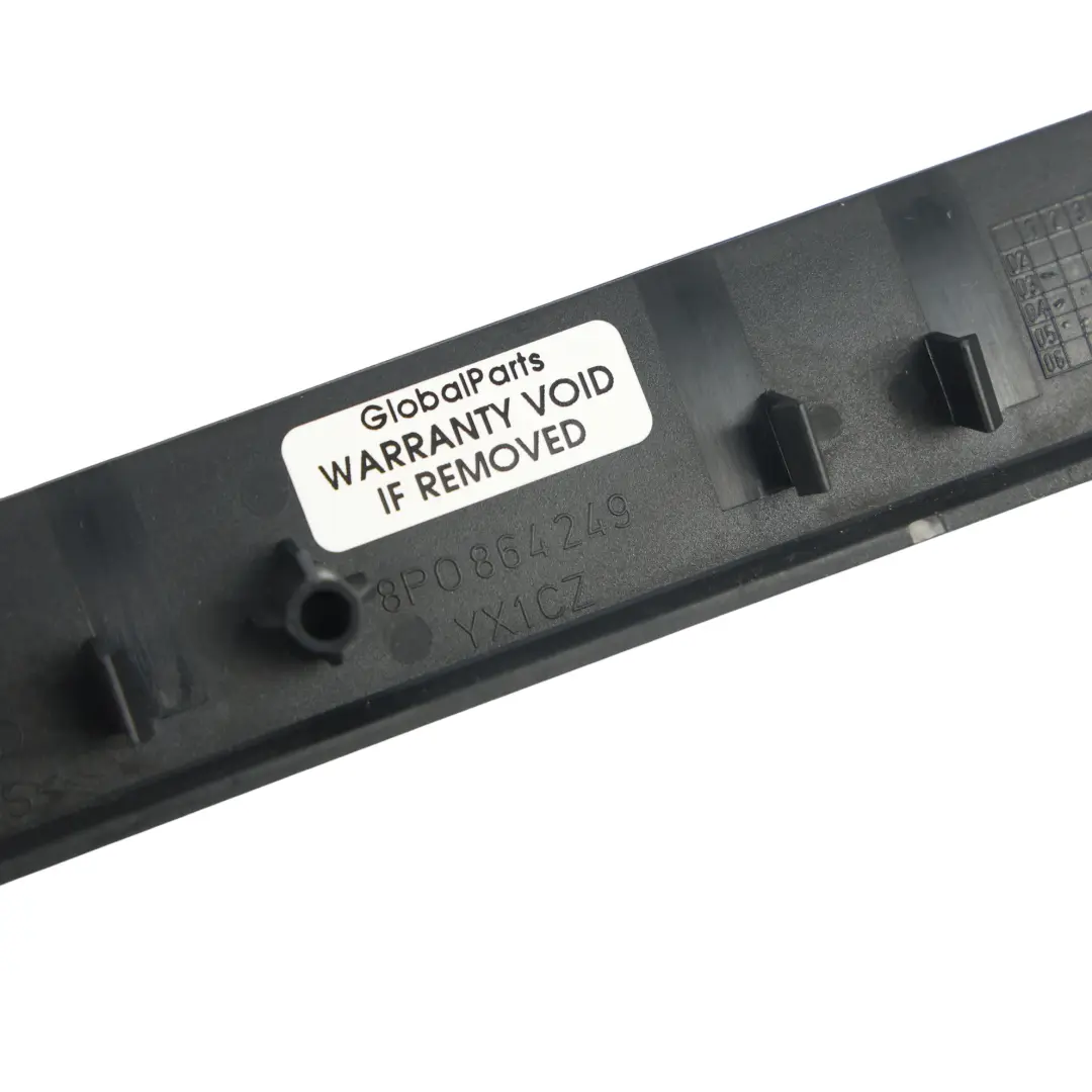 Audi A3 8P Upper Ashtray Rear Cover Panel Trim Black - SKU 8P0864249A - Part number 8P0864249A