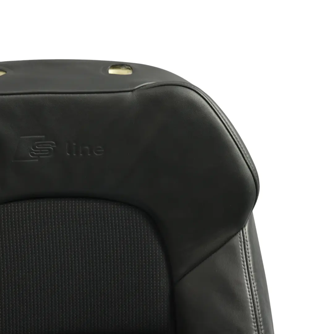 Audi A3 8P Front Seat Backrest Seat Right O/S S-Line Cloth Leather Soul Black - SKU 8P0881806DE-3 - Part number 8P0881806DE