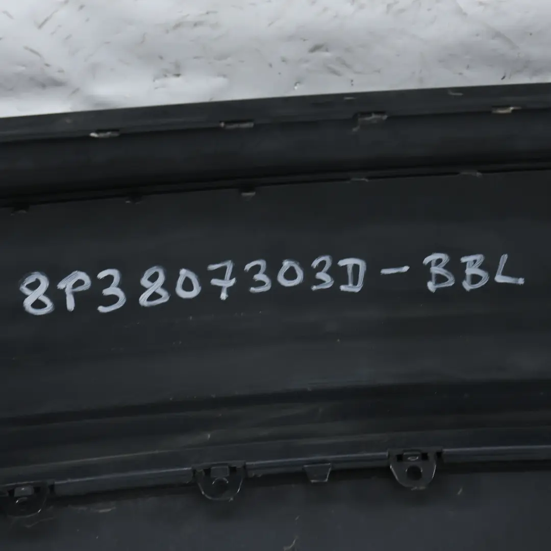 Audi A3 8P Rear Bumper Trim Panel 3-Door Version Brilliant Black Metallic - Y9B - SKU 8P3807303D-BBL - Part number 8P3807303D