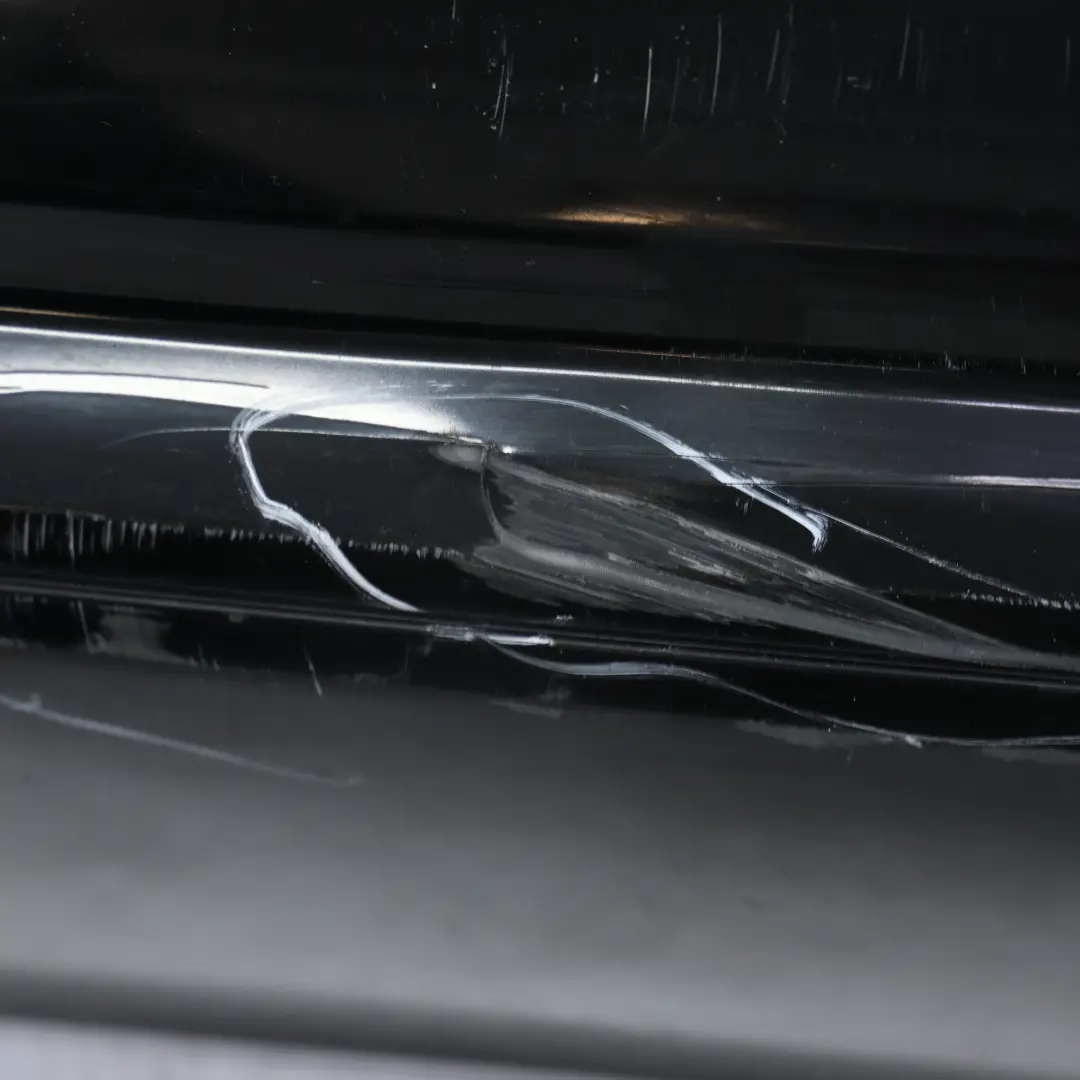Bumper Trim Panel 3-Door Version Brilliant Black Metallic - Y9B to Audi A3 8P Rear with Part number 8P3807303D Audi A3 8P Rear Bumper Trim Panel 3-Door Version Brilliant Black Metallic - Y9B - SKU 8P3807303D-BBL - Part number 8P3807303D