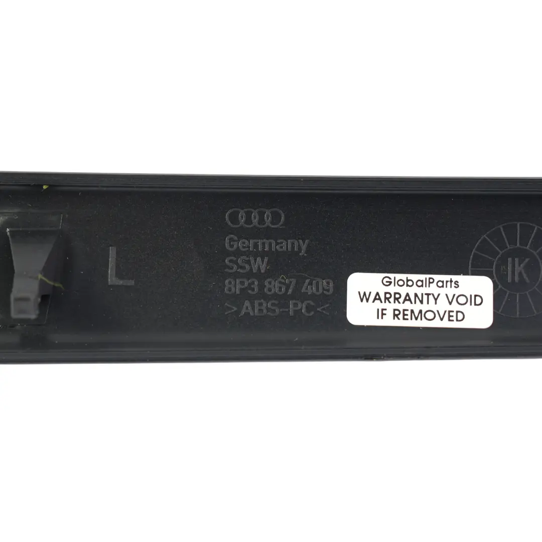 Audi A3 8P Door Card Trim Decor Garnish Strip Front Left N/S Black - SKU 8P3867409-2 - Part number 8P3867409
