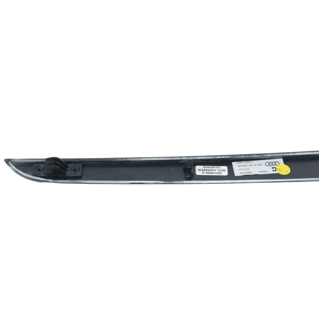 Panel Puerta Trasero Derecho Negro Brillante para Audi A3 8P con número de pieza 8P3867420 Audi A3 8P Panel Puerta Trasero Derecho Negro Brillante - SKU 8P3867420 - Número de pieza 8P3867420