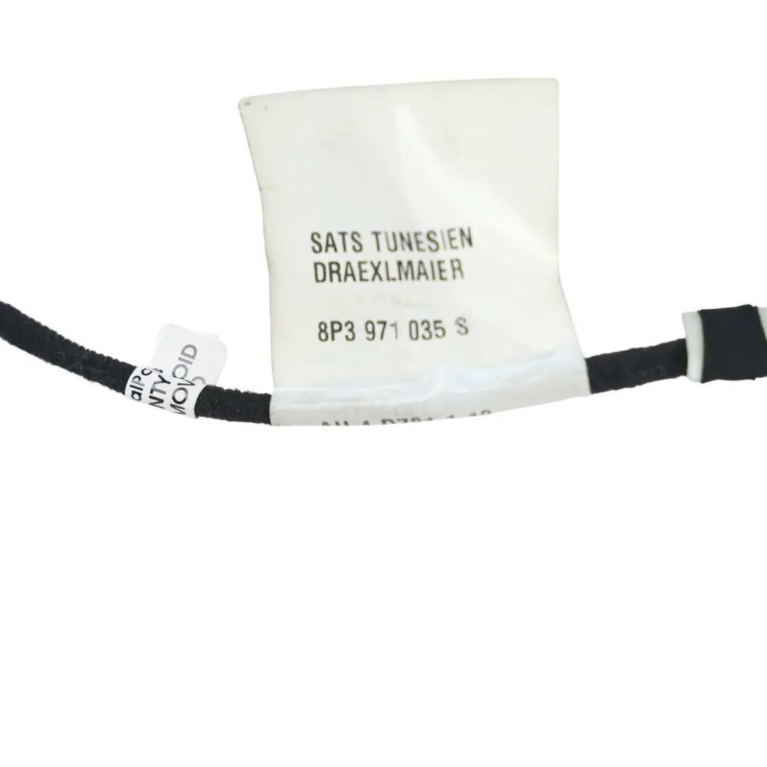 Audi A3 8P Front Door Card Wiring Loom Cable Harness Passenger Side - SKU RHD-8P3971035S - Part number 8P3971035S