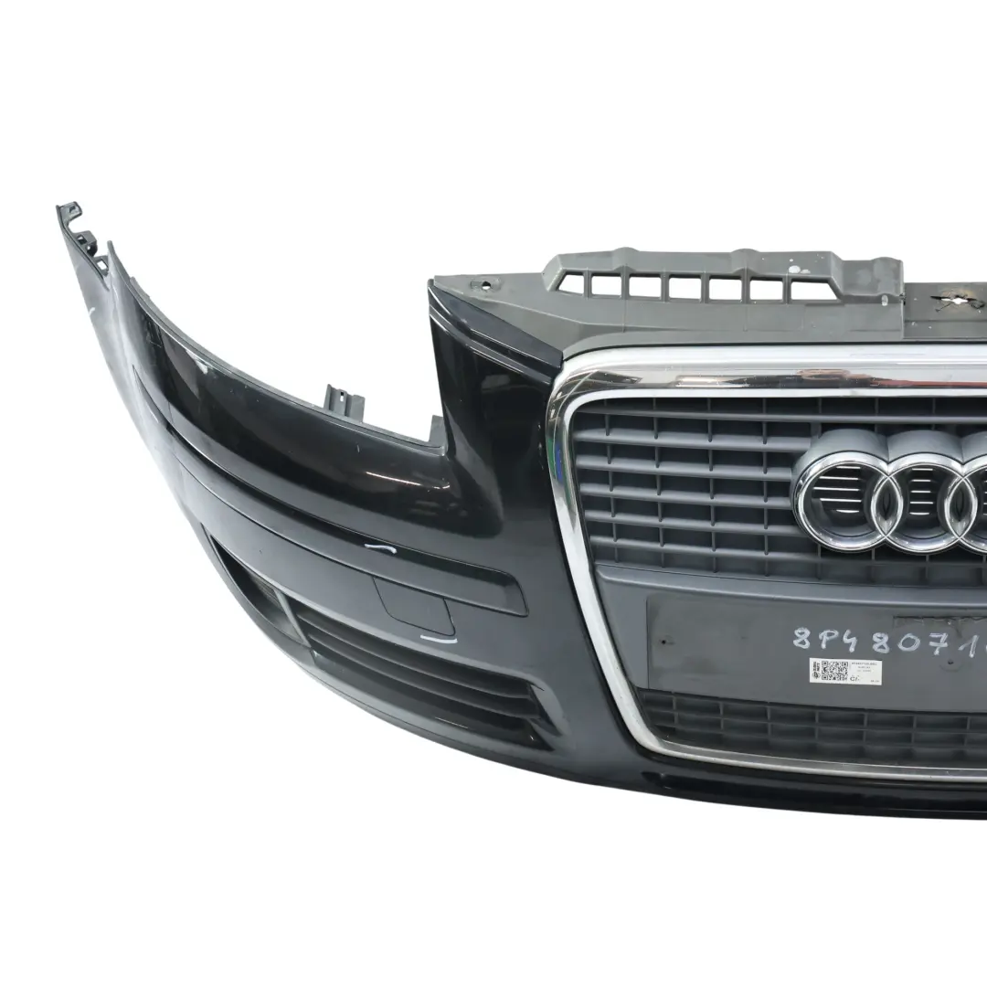 Audi A3 8P Front Bumper Trim Panel Cover Brilliant Black Metallic - Y9B - SKU 8P4807105-BBL - Part number 8P4807105