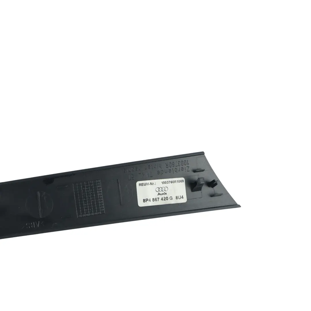 5D Listwa Panel Osłona Boczku Drzwi Tylny Prawy 8P4867420 do Audi A3 S3 8P o numerze 8P4867420G Audi A3 S3 8P 5D Listwa Panel Osłona Boczku Drzwi Tylny Prawy 8P4867420 - SKU 8P4867420G-1 - Numer Części 8P4867420G