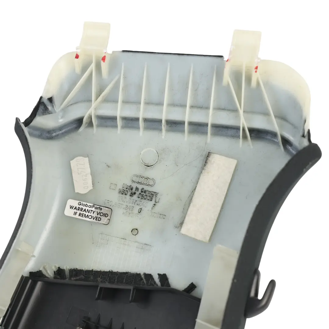 Upper B Pillar Trim Cover Black Panel Left N/S to Audi Q5 8R with Part number 8R0867243F Audi Q5 8R Upper B Pillar Trim Cover Black Panel Left N/S - SKU 8R0867243F - Part number 8R0867243F