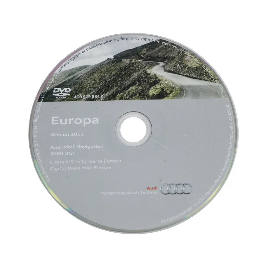 Audi A4 B8 CD Sistema Navigazione GPS Mappa Navi Disco Software CG - SKU 8R0906961 - Numero di parte 8R0906961